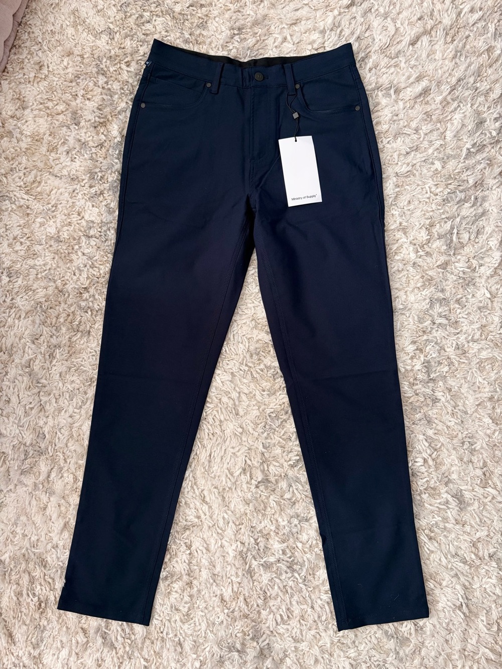 Ministry of Supply Men’s Kinetic Twill 5-Pocket Pant - Navy Size 30 (NWT)